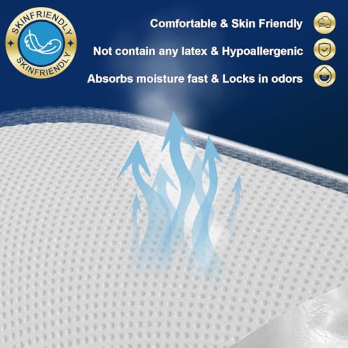 AAY Disposable Bed Pads with Adhesive Strips 36" x 36" (50 Count) - size: 36"X36"-50 with Adhesive