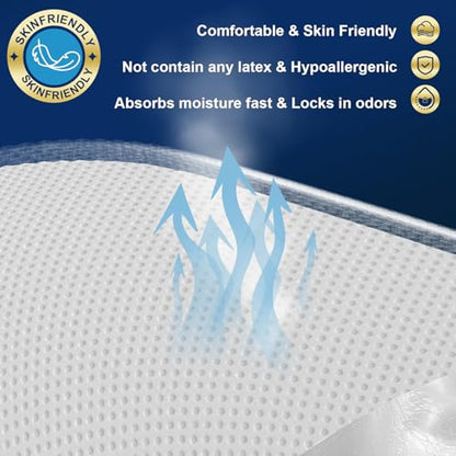 AAY Disposable Bed Pads with Adhesive Strips 36" x 36" (50 Count) - size: 36"X36"-50 with Adhesive