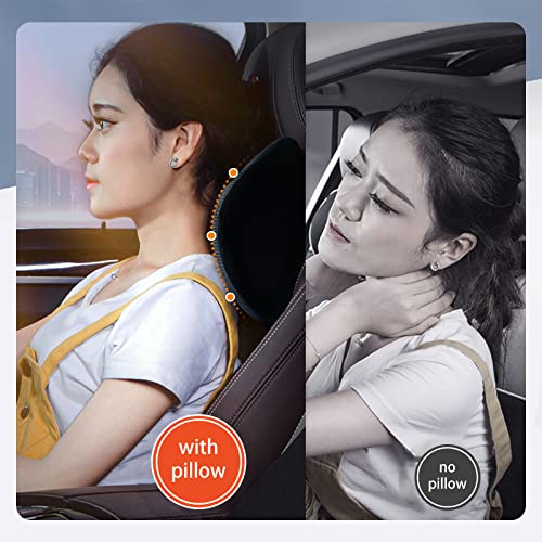 SPRFUFLY Make Relaxing Car Headrest Pillow, Car Neck Pillow for Driving - color: Black