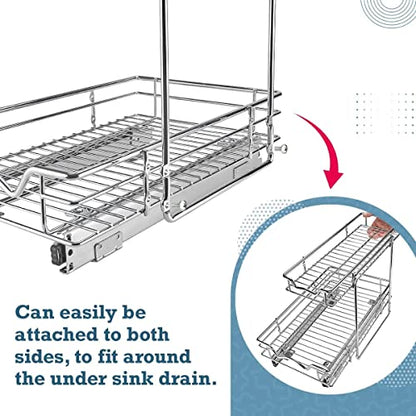 HOLDN’ STORAGE Under Sink Organizers and Storage, 11" W x 18" D x 15" H