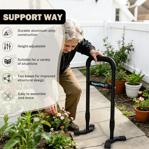 Stand Assist Aid Plus for Floor & Low Seats, 20-26.8" Adjustable - color: Black