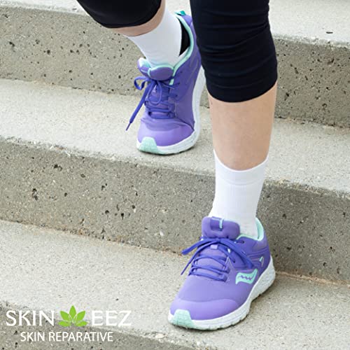 Skineez Diabetic Hydrating Socks, S/M, Black, 2 Pairs - color: Black, size: 2 Pair S/M (Pack of 1)