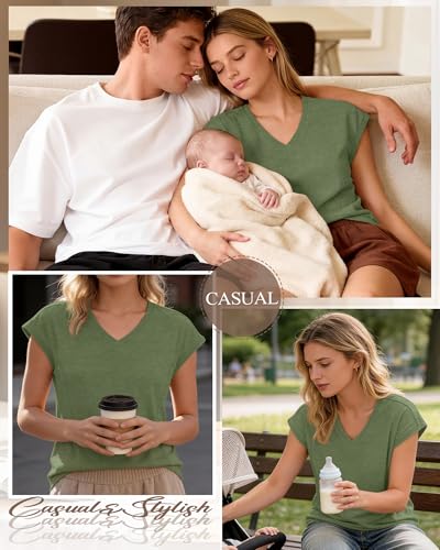 Women's Nursing Shirts - color: Army Green, size: Medium