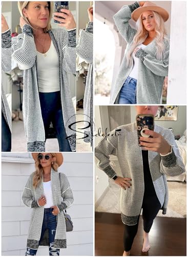 Sidefeel Cardigan Sweaters for Women 2026 Fall Outfits - color: Gray, size: XX-Large