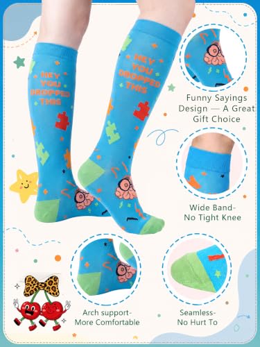 6 Pair Funny Compression Socks Women