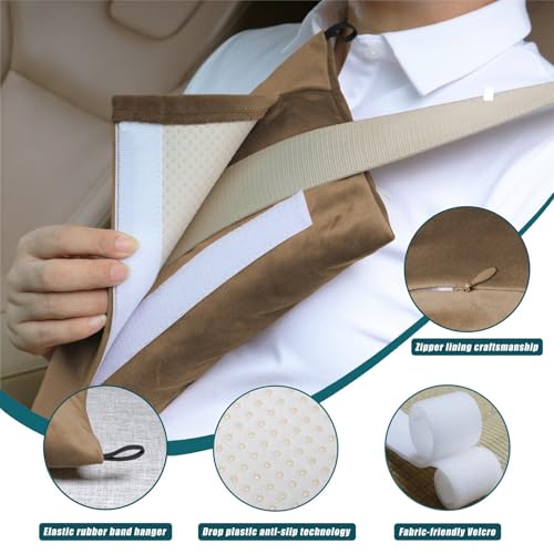 Post Surgery SeatBelt Pillow for Pregnancy Mastectomy Hysterectomy Recovery - color: Brown