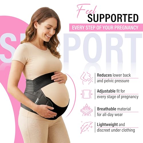 Maternity Support Belt (Medium/80-110cm) – Adjustable Pregnancy Belly Band for Back, Hip & Pelvic Support | Prenatal & Postpartum Abdominal Binder for Lower Back Pain Relief & Belly Support - size: Medium
