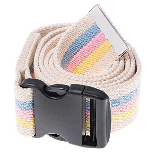 COW&COW Gait Belt 54inch - Transfer and Walking Assistance with Quick Release Buckle for Caregiver Nurse Therapist 2 inches(Pastel stripee) - color: Pastel Stripe, size: 54 Inch (Pack of 1)