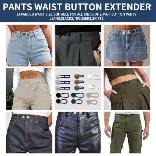 14PCS Button Extenders for Jeans,Pants Button Extender for Women Men,2Style - color: Style C_14PCS, 2 Styles