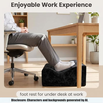 Foot Rest for Under Desk at Work, - color: Black+aa