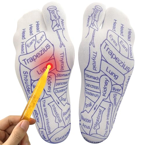 BIRDDIE Reflexology Socks Set with Tools Foot Massaging Socks(Men) - size: Men
