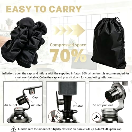 Inflatable Travel Cushion, Airplane Seat Cushion for Long Flights