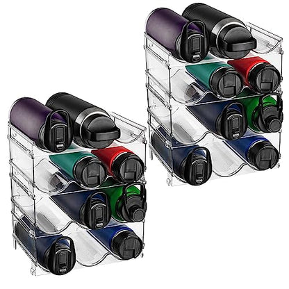 ClearSpace Water Bottle Organizer, Stackable Cabinet Storage, 8 Pack - size: 8 Pack
