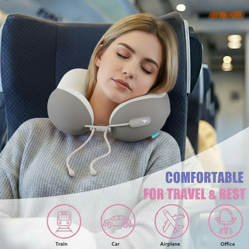 Travel Neck Pillow, Neck Pillow for Traveling,Grey - color: Grey