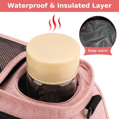 Accmor Universal Stroller Organizer with Insulated Cup Holder - color: All Pink
