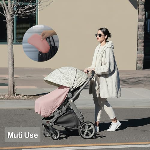 Muslin Nursing Covers for Breastfeeding,Blush Pink - color: Blush Pink