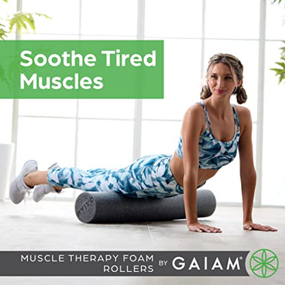 Gaiam Restore Foam Roller, Muscle Recovery, 18", High Density (Purple)