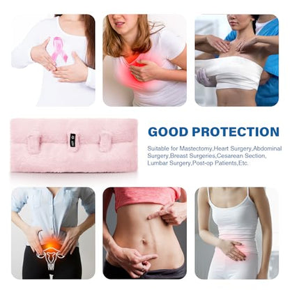SPRING SEAON Chemo Port Pillow with Hot Cold Pack Pocket, Washable - color: Pink