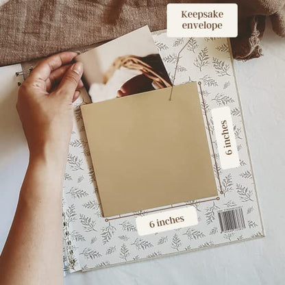 Peachly Unisex Baby Memory Book - First Year Baby Book Keepsake - color: natural linen