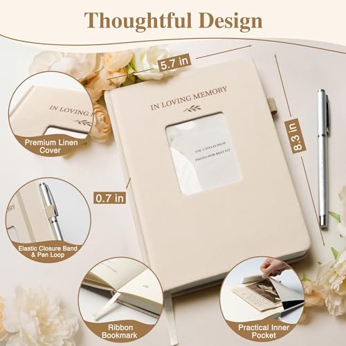 Guided Grief Journal Sympathy Gift Set with Photo Frame Cover - style: Guided Grief Journal