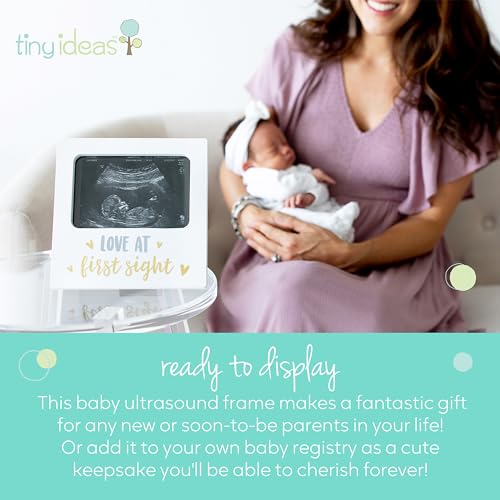 Love at First Sight White Sonogram Keepsake Frame - size: One Size, style: Love at First Sight Frame