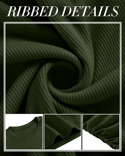 Neer 4 Pack Women's Maternity Cotton Ribbed Shirts - color: Black, White, Coffee, Army Green, size: Small