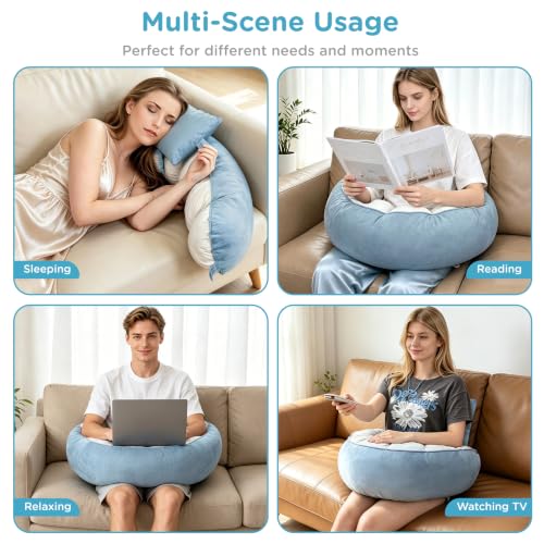 Ergonomic Reading Pillow with Arm & Back Support, U-Shaped