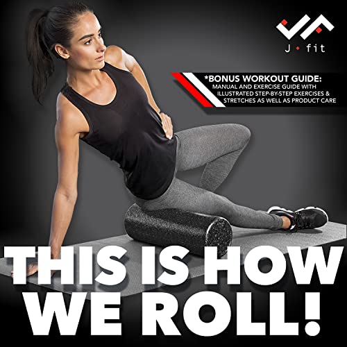 JFIT High Density Foam Roller – EPP Deep Tissue Massage Roller for Muscle Recovery, Myofascial Release & Stretching - color: Solid Purple, size: 24-Inch