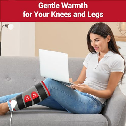Comfytemp Leg Heating Pad, Wearable Heat Wrap for Knee/Thigh/Calf (L/XL) - size: Large