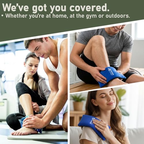 Flexible Cold Gel Ice Pack Reusable, 9.5" x 4.5", 4 Pack - style: Cold