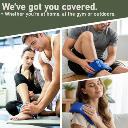 Flexible Cold Gel Ice Pack Reusable, 9.5" x 4.5", 4 Pack - style: Cold