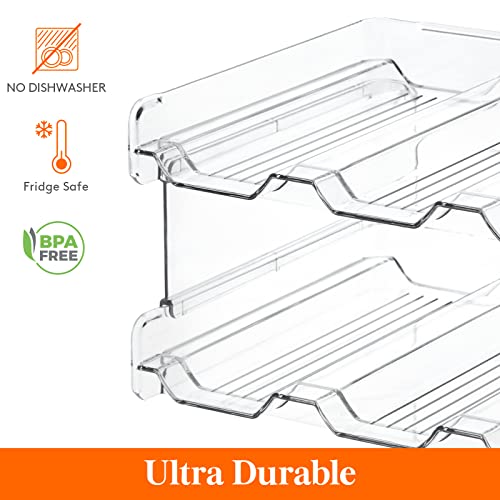 Lifewit Stackable Water Bottle Organizer for Cabinet, Clear Tumbler Holder - size: 3 Tier-12 Bottle