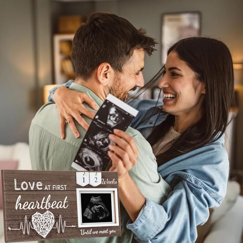 Garybank Pregnant Mom Gifts, Ultrasound Picture Frame with Weekly Countdown - color: Dark