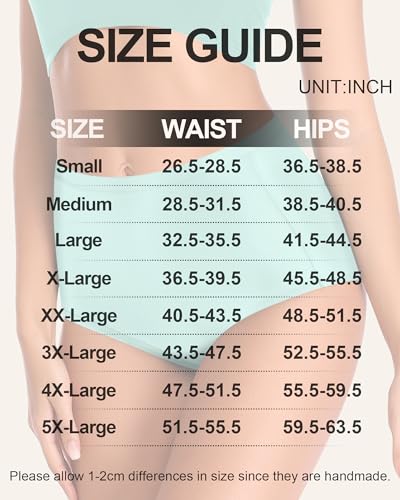 Annenmy High Waisted Panties Women's Cotton Underwear Full Coverage Briefs Soft Breathable Stretch Briefs Regular & Plus Size - color: Multicolor, size: Large