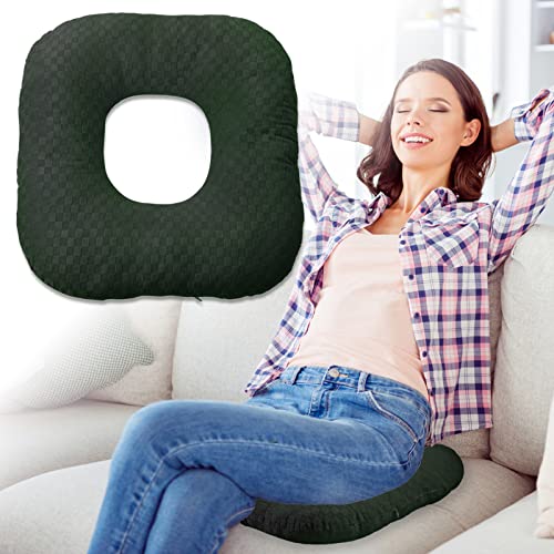 Donut Pillow for Tailbone Pain, Hemorrhoid Pillow (Dark Green) - color: Dark Green