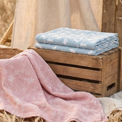 Muslin Swaddle Blankets for Newborn, Cotton Receiving Blanket - color: Neutral