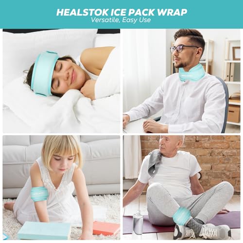 Neck Ice Pack Wrap, Reusable Cold/Hot Gel for Neck Pain, Icebluex2 - color: Iceblue+iceblue