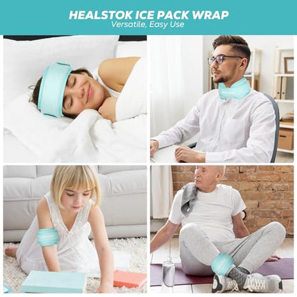 Neck Ice Pack Wrap, Reusable Cold/Hot Gel for Neck Pain, Icebluex2 - color: Iceblue+iceblue