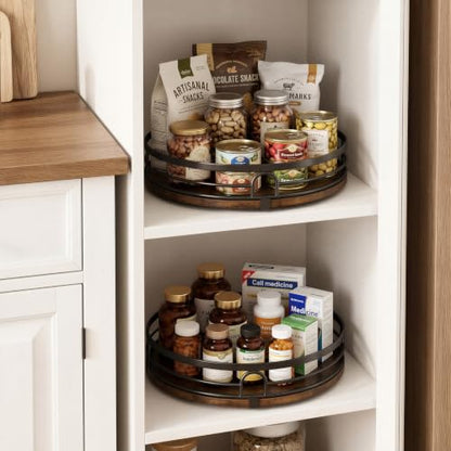 2 Pack 9" 10" Lazy Susan Turntable Organizer for Table Top - size: 9in+10in 2 Pack