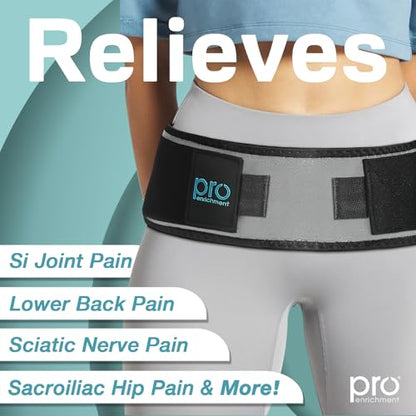 Sacroiliac Hip Belt, SI Joint Belt for Women & Men Lower Back Support Brace