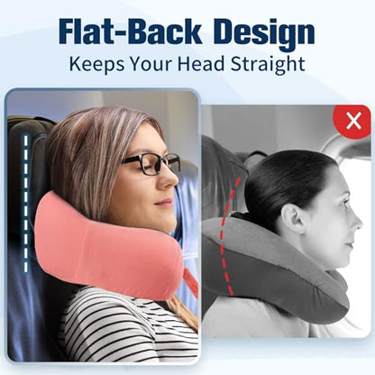 Cirorld Neck Pillow for Traveling, Travel Pillows for Airplanes Red - color: Red