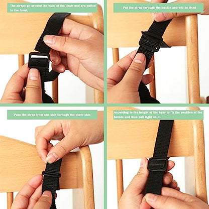 5 Point Harness Seat Belt Strap Belt,High Chair Strap,Harness for Stroller Pushchair Pram Buggy Safe Protection,Harness Strap Belt,Shoulder Strap Belts for Pram - color: Black