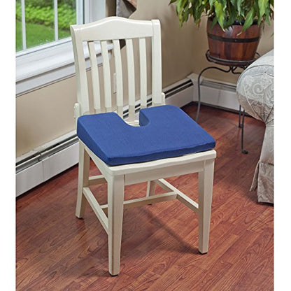 Drive Medical Compressed Coccyx Cushion, Blue, One-Size