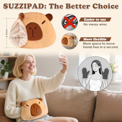 SuzziPad Capybara Microwavable Hand Muff for Muscle Tension and Cold Day - style: Capybara