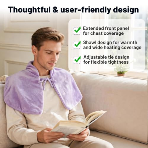 SPRING SEAON Microwavable Neck Heating Pad for Shoulders, Back and Chest - color: Purple