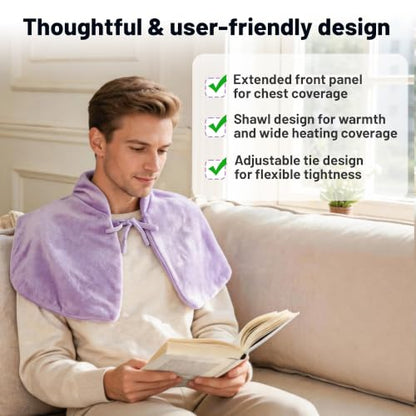 SPRING SEAON Microwavable Neck Heating Pad for Shoulders, Back and Chest - color: Purple