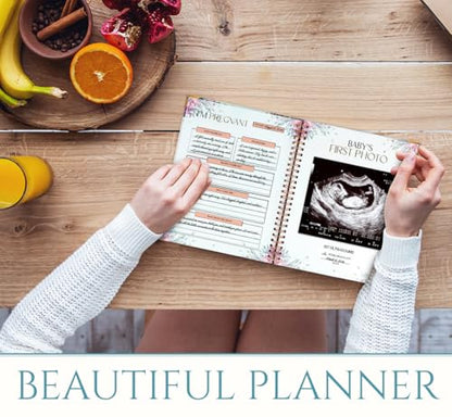 Pregnancy Journal for First Time Moms – Memory Book & Planner with Floral Pen, Weekly & Monthly Pregnancy Tracker, Baby Keepsake Book, Gift for Expecting Moms