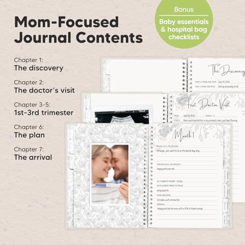 Pregnancy Journal, Pregnancy Announcements, 80 Pages Hard Cover (Chiffon) - color: Chiffon