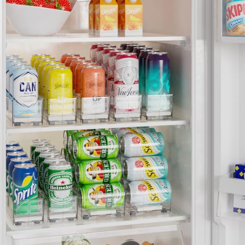 5Pack Self Pushing Drink Organizer for Fridge,Expandable Soda Can Organizer - size: 5Pack