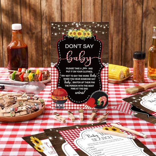 Patelai 321 Pcs Baby Shower Games Supplies, Bbq - style: Bbq